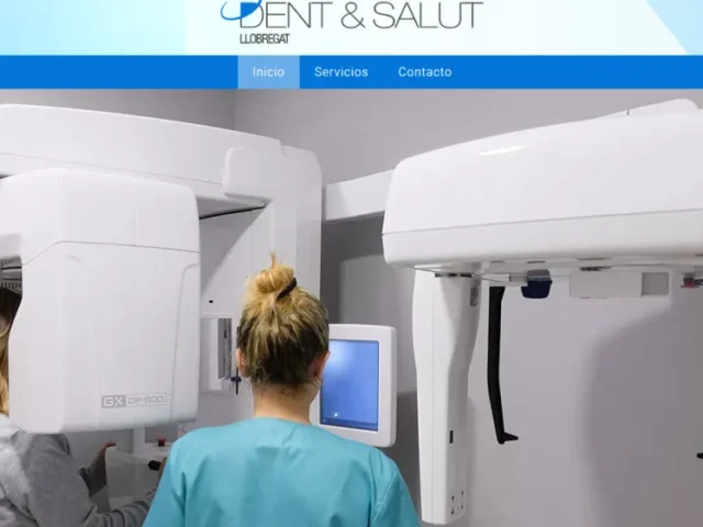 Página web de 3Dent & Salut — diseño web de aColor