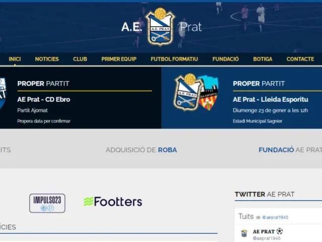 Página web de AE Prat Associació — diseño web de aColor