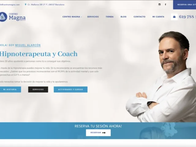 Página web de Centromagna — diseño web de aColor
