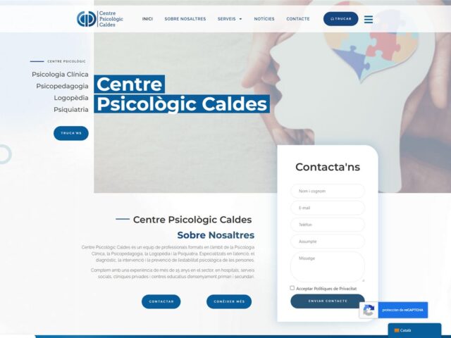 Página web de Centre Psicològic Caldes — diseño web de aColor