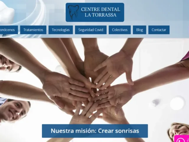 Página web de Centro Dental la Torrassa — diseño web de aColor