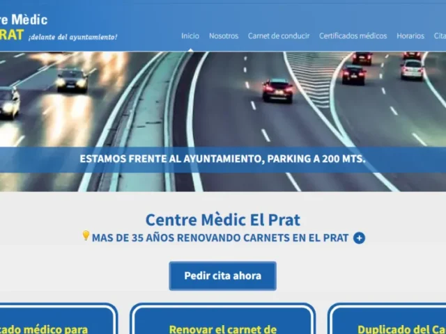 Página web de Centre Mèdic El Prat — diseño web de aColor