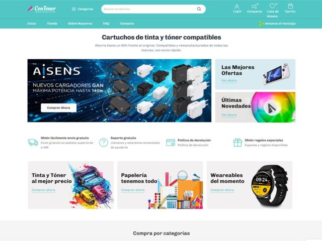 Página web de ConToner — diseño web de aColor