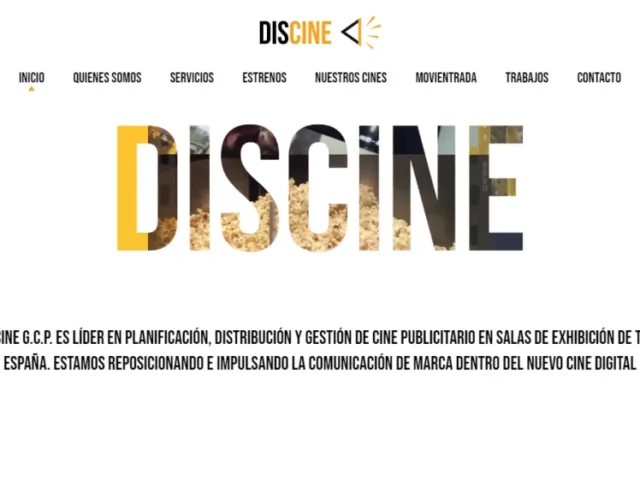 Página web de Discine — diseño web de aColor