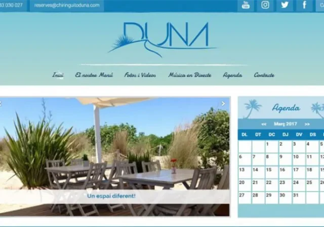 Página web de Duna — diseño web de aColor