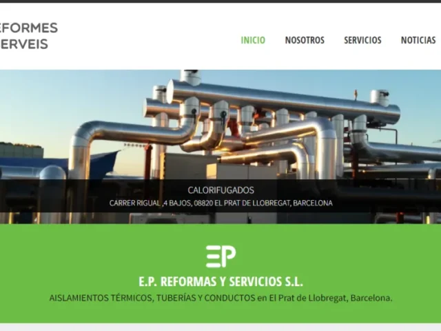 Página web de Ep Construccions i Serveis — diseño web de aColor