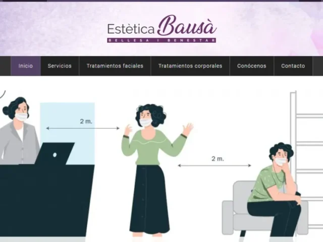 Página web de Estètica Bausà — diseño web de aColor