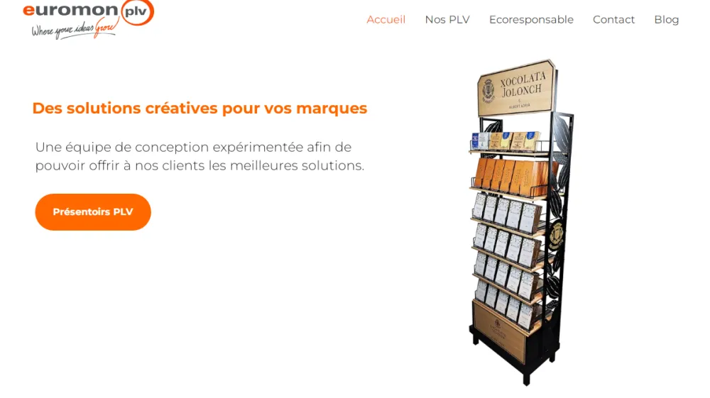Página web de Euromon PLV — diseño web de aColor