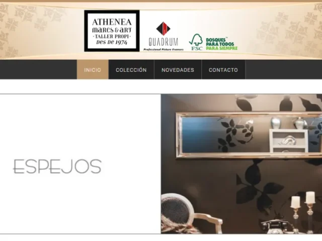 Página web de Galería Athenea — diseño web de aColor