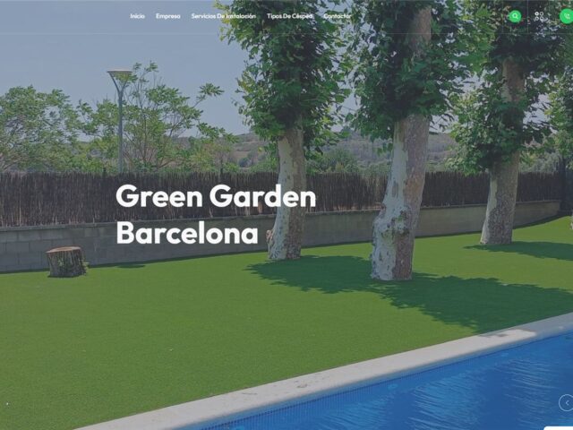 Página web de Green Garden Barcelona — diseño web de aColor