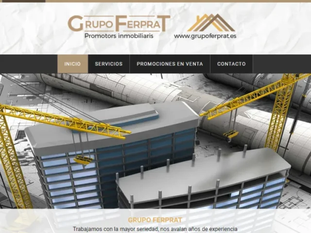 Página web de Grupo FERPRAT — diseño web de aColor