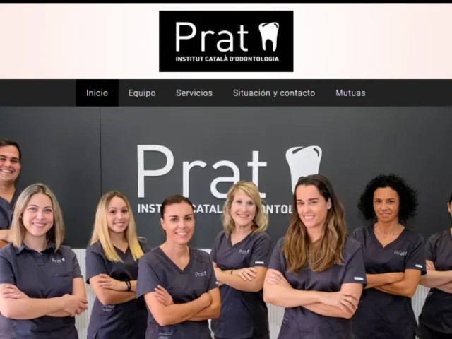 Página web de Institut Català d'Odontologia — diseño web de aColor