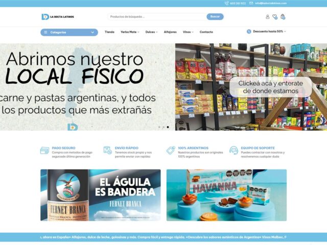 Página web de La Docta Latinos — diseño web de aColor