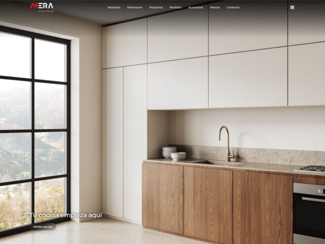 Página web de Mera Cuines — diseño web de aColor