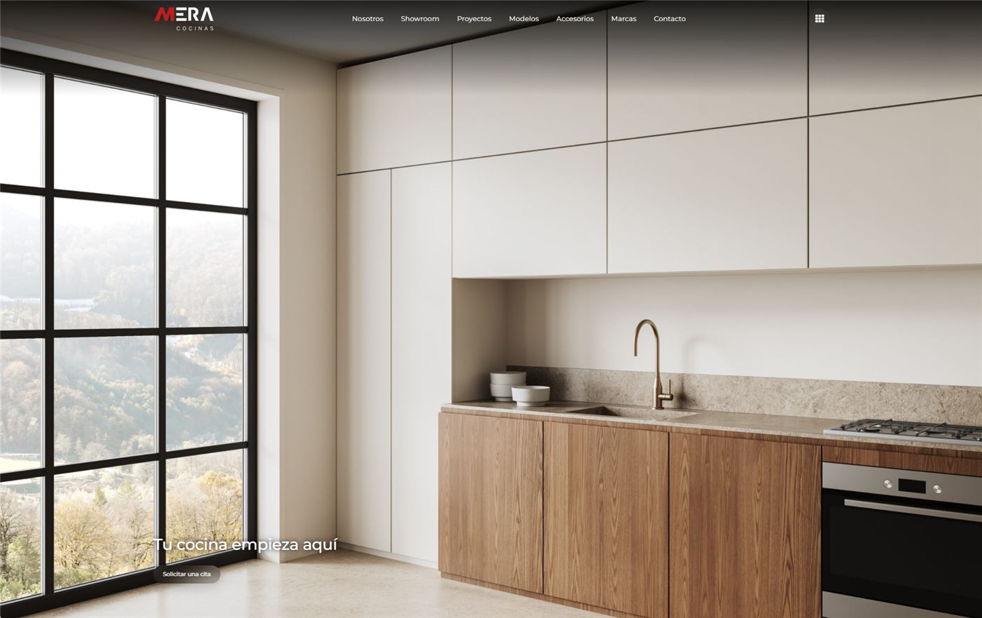 Página web de Mera Cuines — diseño web de aColor