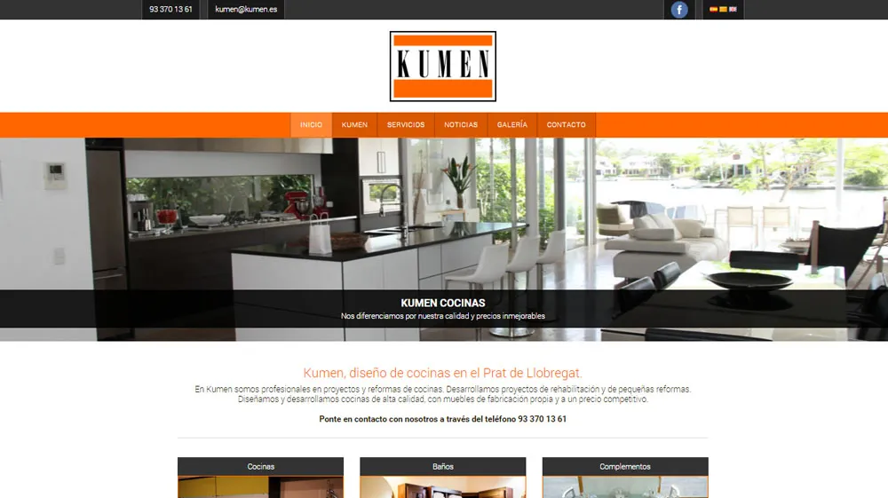 Página web de Kumen — diseño web de aColor
