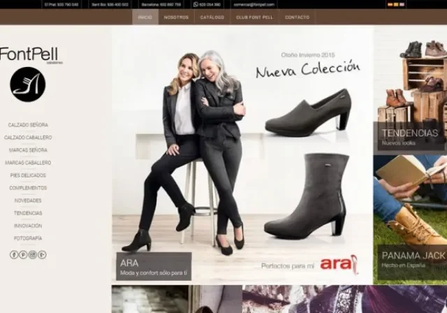 Página web de Fontpell — diseño web de aColor