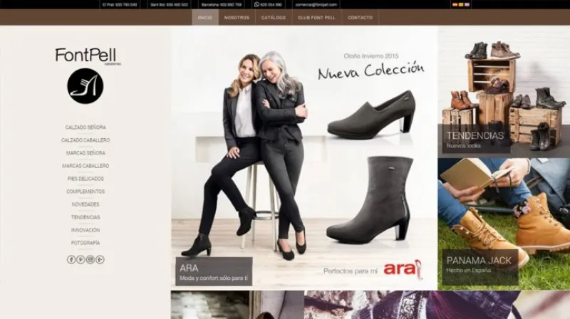 Página web de Fontpell — diseño web de aColor