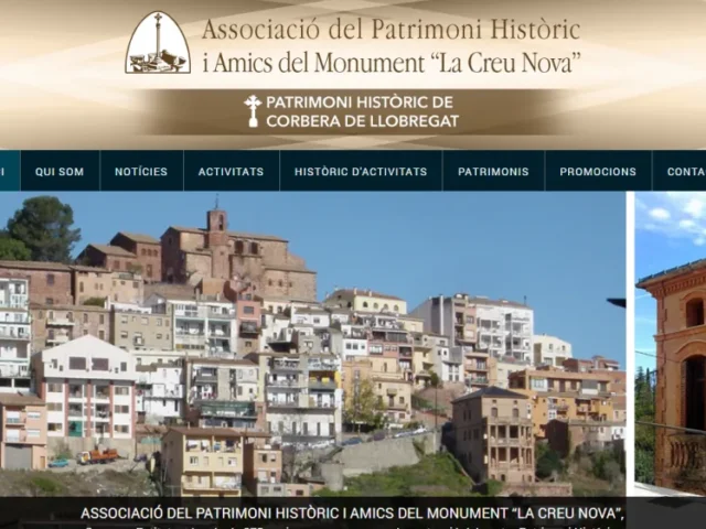 Página web de Patrimoni Històric de Corbera — diseño web de aColor