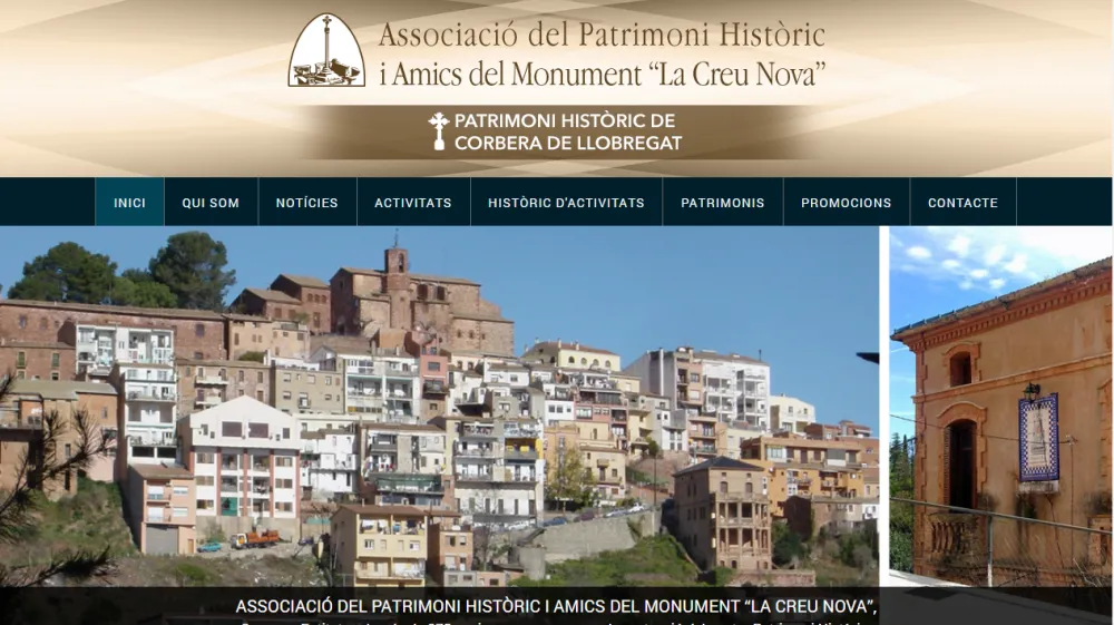 Página web de Patrimoni Històric de Corbera — diseño web de aColor