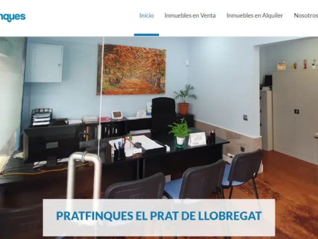 Página web de Pratfinques — diseño web de aColor