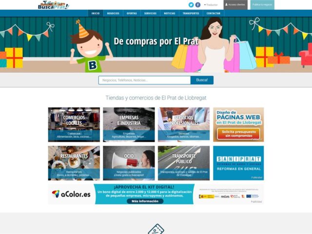 Buscaprat · guía comercial — desarrollo de software de aColor